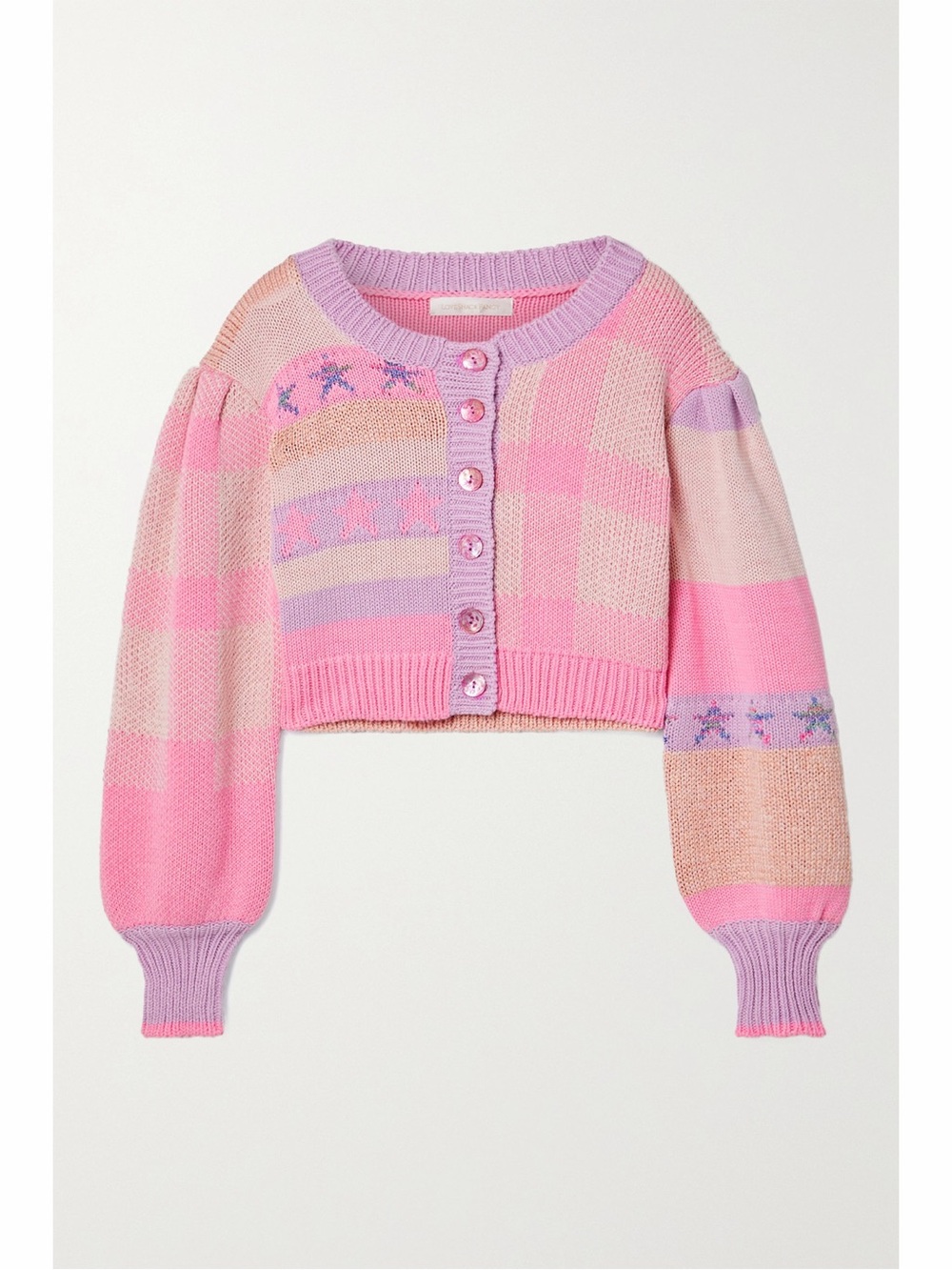 Loveshackfancy Bedford Crop Cardigan Sweater XS - Picture 3 of 10